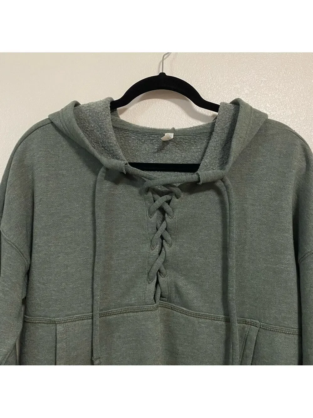 Free People Hoodie Women’s Size XS Army Green FP Movement Believer Sweat Hoodie